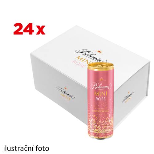 Bohemia rose MINI 0,25 l - karton 24 ks